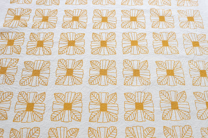 Saffron Floral Tile Tea Towel