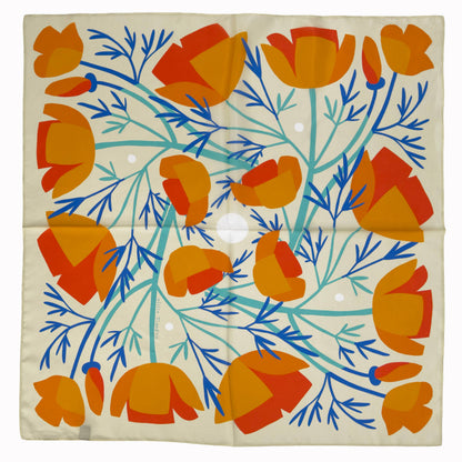 California Poppies Scarf | Silk Scarf
