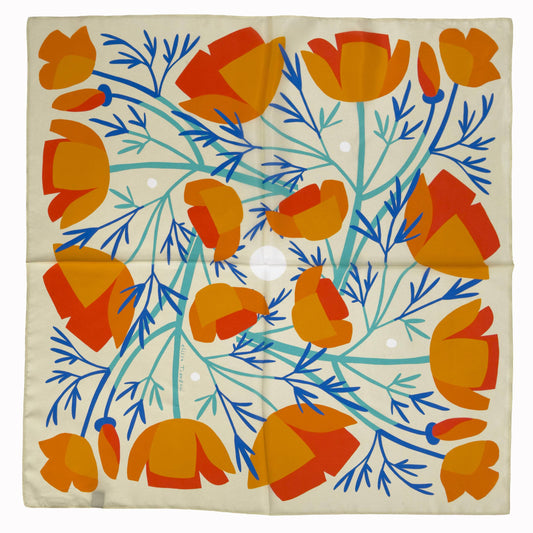 California Poppies Scarf | Silk Scarf