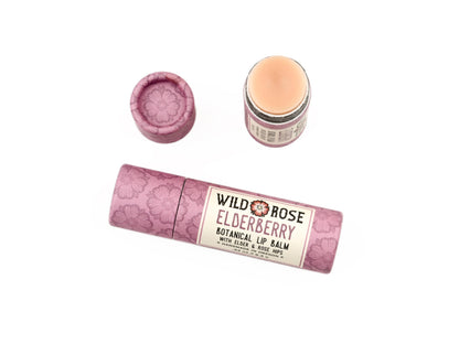 Wild Rose Herbs - Elderberry - Natural Lip Balm: 12-Pack Display Box