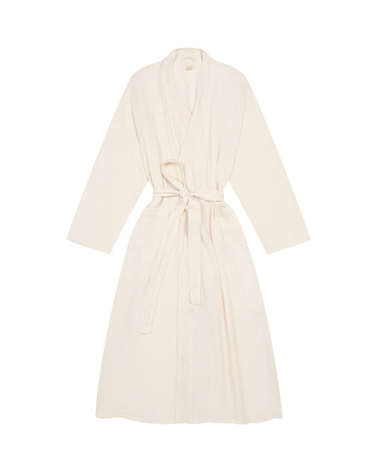 Cotton Robe: Cream / One Size