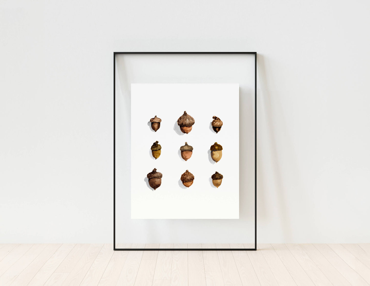Acorns Watercolor Art Print