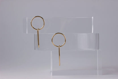 Circle Link Earrings: 14K Gold Fill