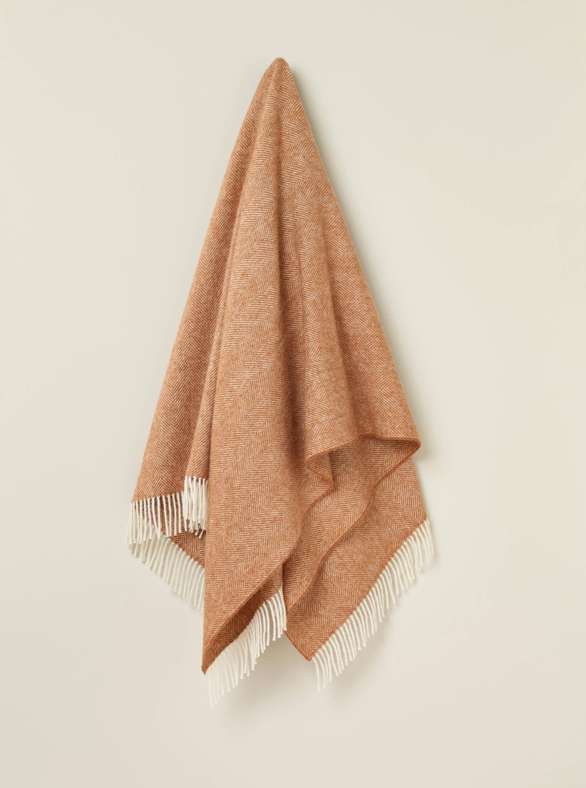 Herringbone 100% British Wool: Camel