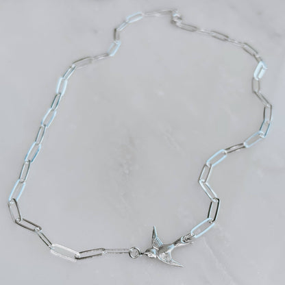 Sparrow Paperclip Chain Link Necklace: 14k Gold Fill / 18"