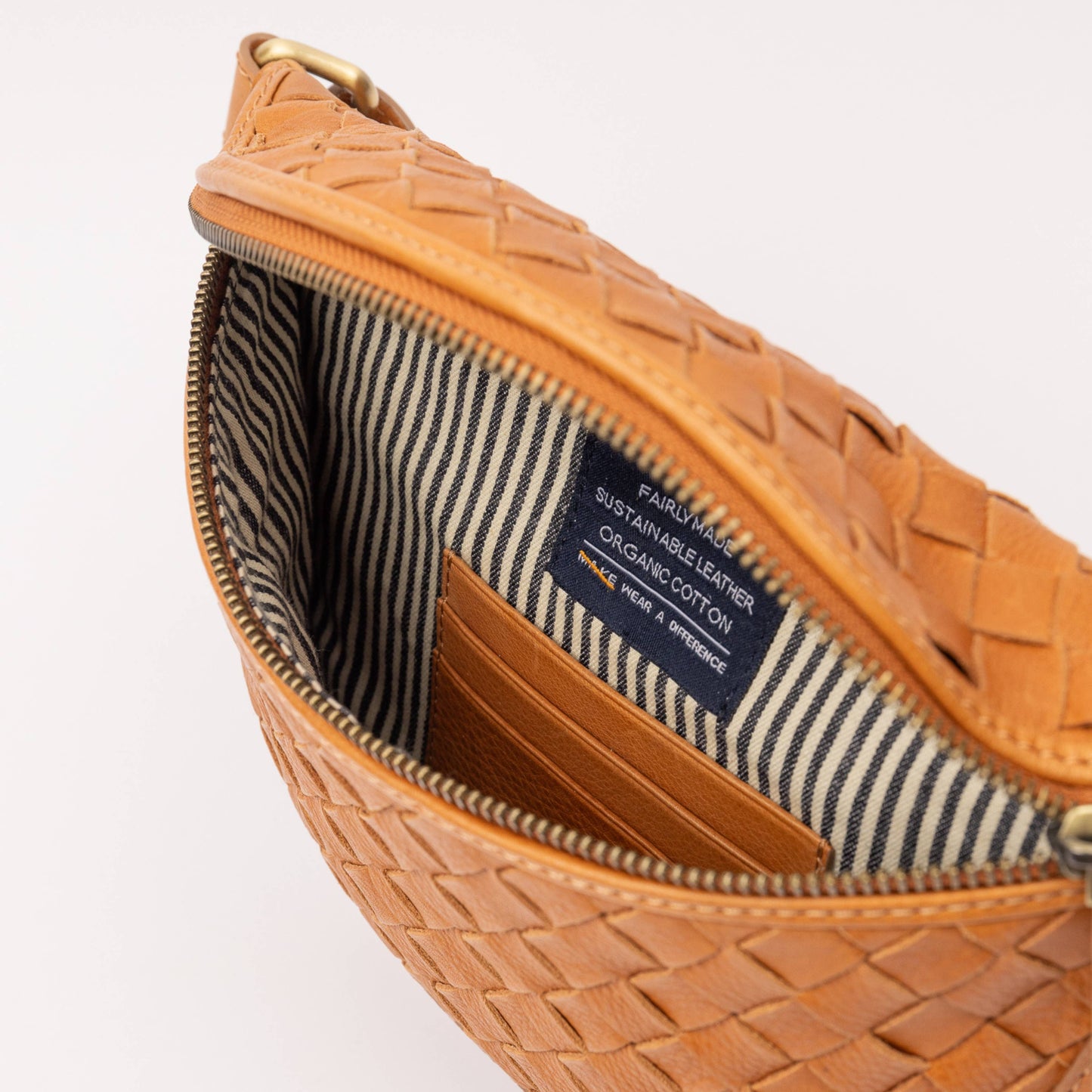 Ray Bumbag - Wild Oak Woven Soft Grain Leather