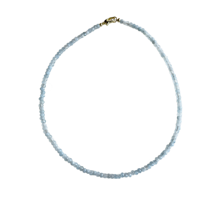 Market and King - Dainty Candy Gemstone Necklace: Aqua Jade