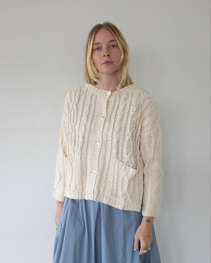 Cameron Cardigan: Cream / One size