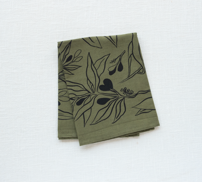 Olives Tea Linen Towel