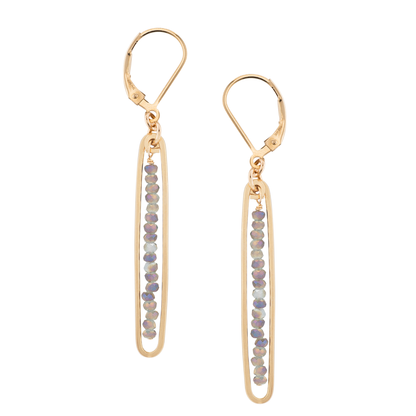Lyric | Gold Filled Drop Earrings | Labradorite
