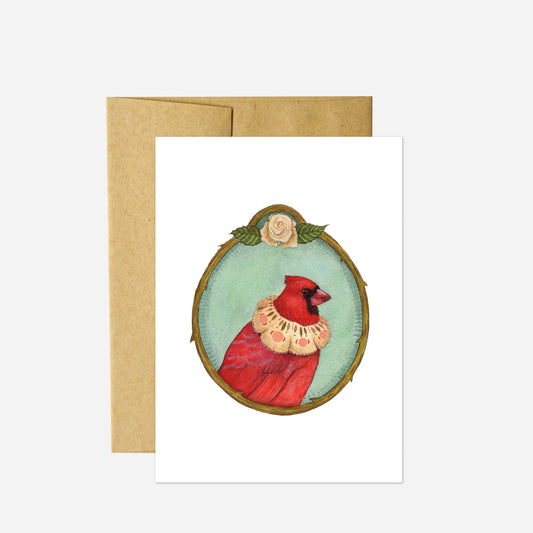 Cardinal of Roses Card