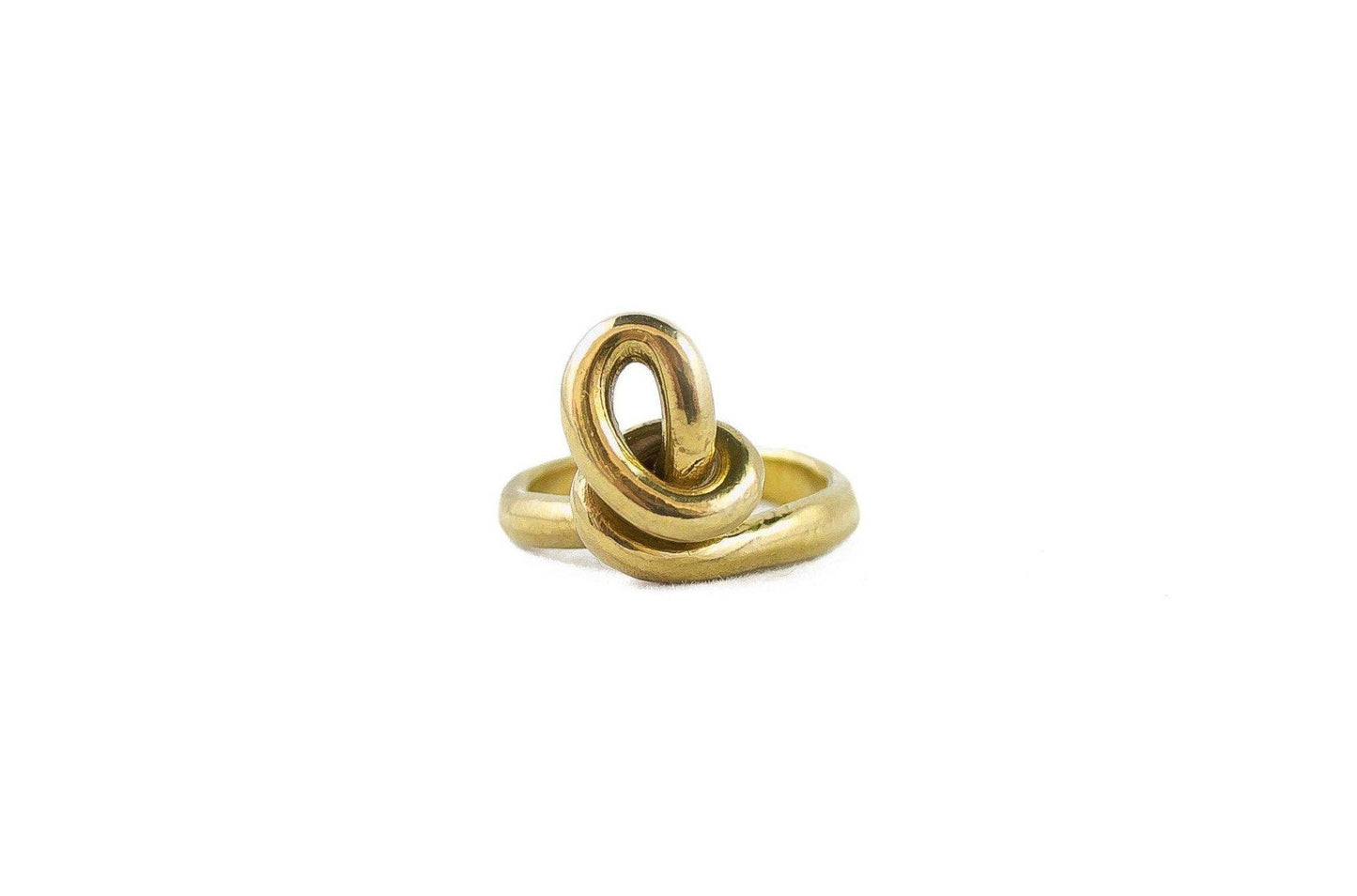 Knotty Ring - Unisex Gold Knot Ring: Brass / 7