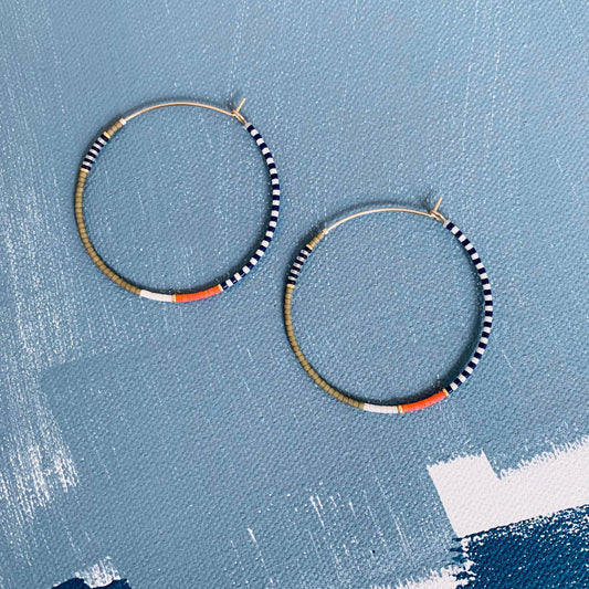 Beaded Hoop Pimento