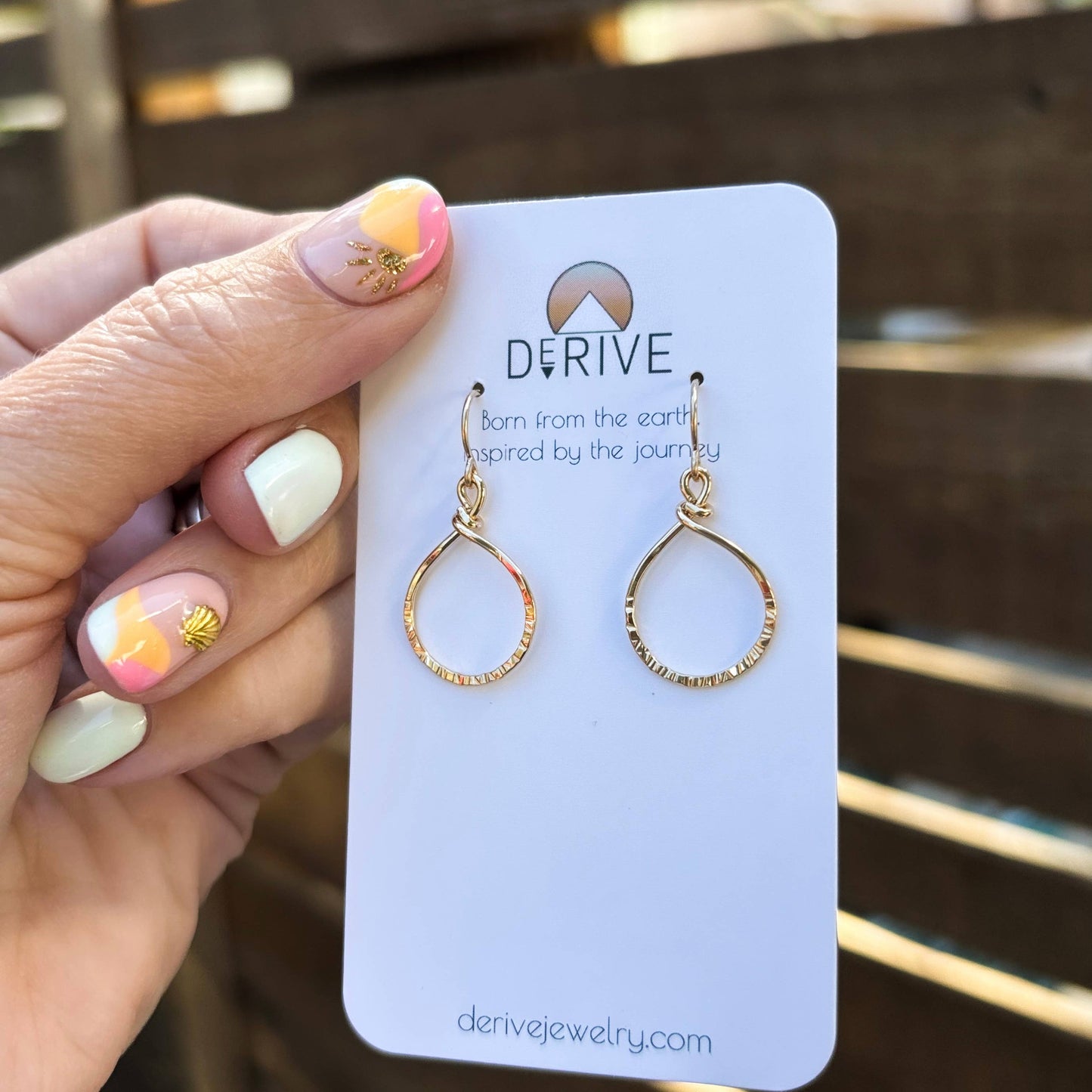 Mini Textured Teardrop Earrings