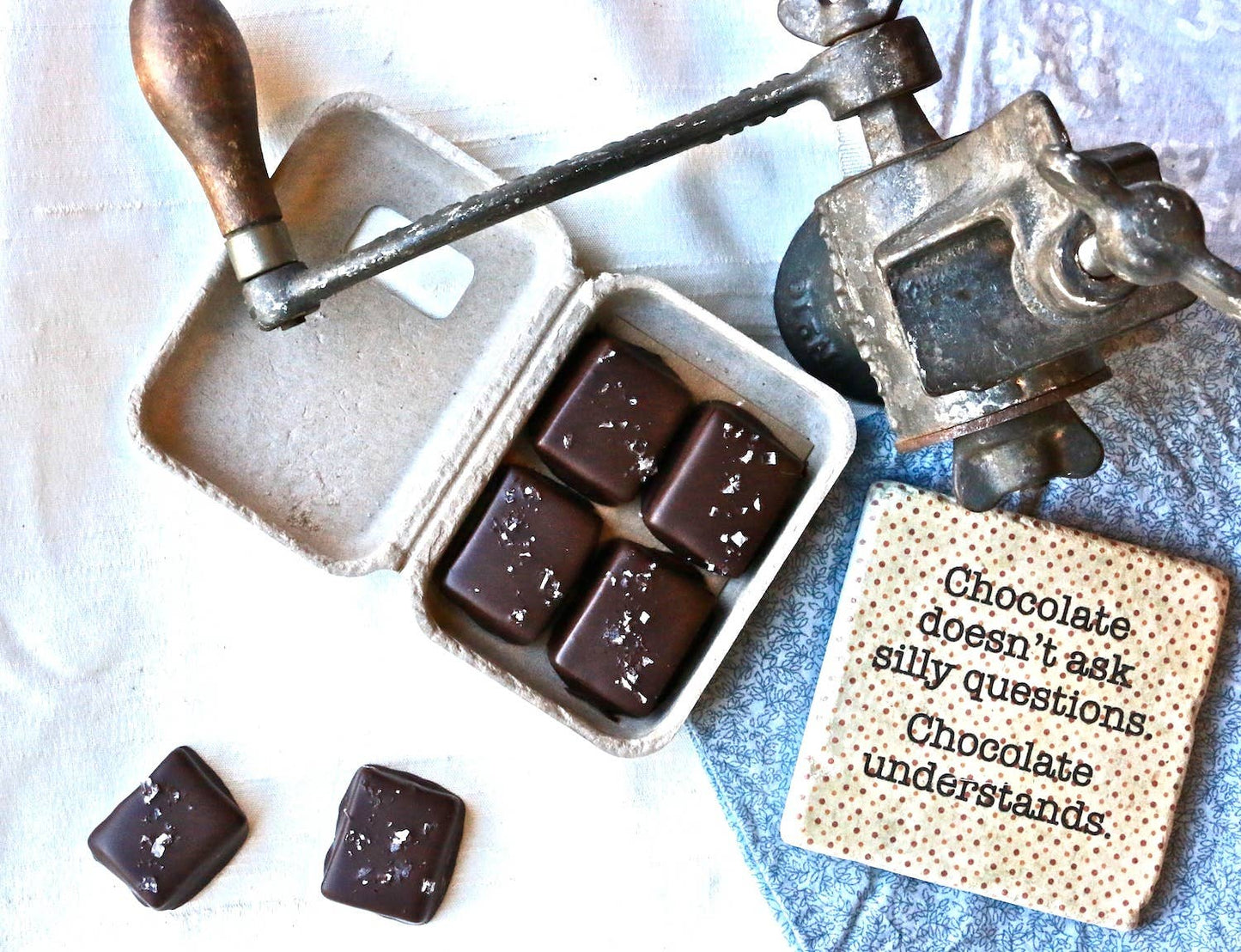 4 Piece Dark Chocolate Covered Salted Caramels