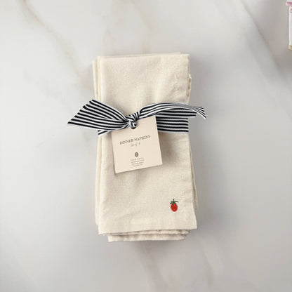 Tomato Embroidered Dinner Napkin Set