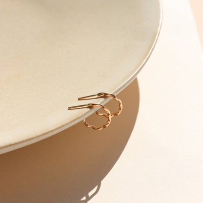 Dreamwave Huggies: 14k Gold Fill