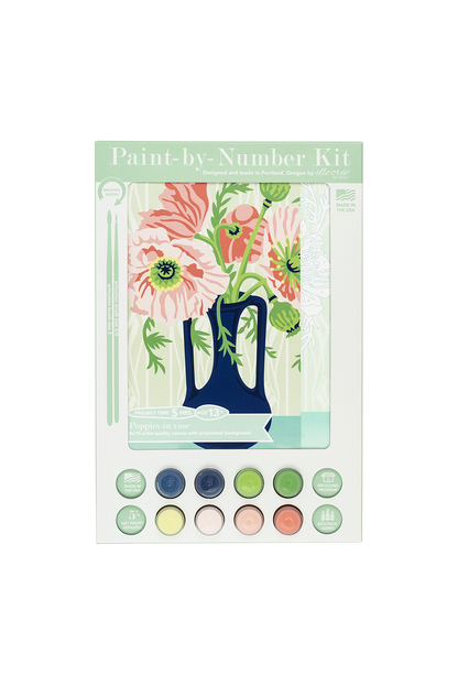 Poppies in Vase Paint-by-Number Kit