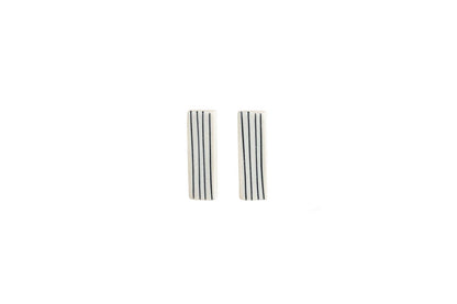 Porcelain Pinstripe Bar Earrings