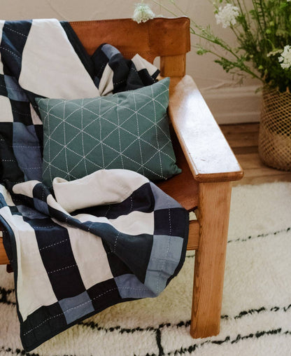 Small Graph Throw Pillow: Saffron