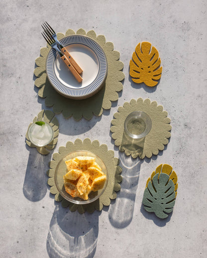 Crest Merino Wool 8" Trivet - Dew