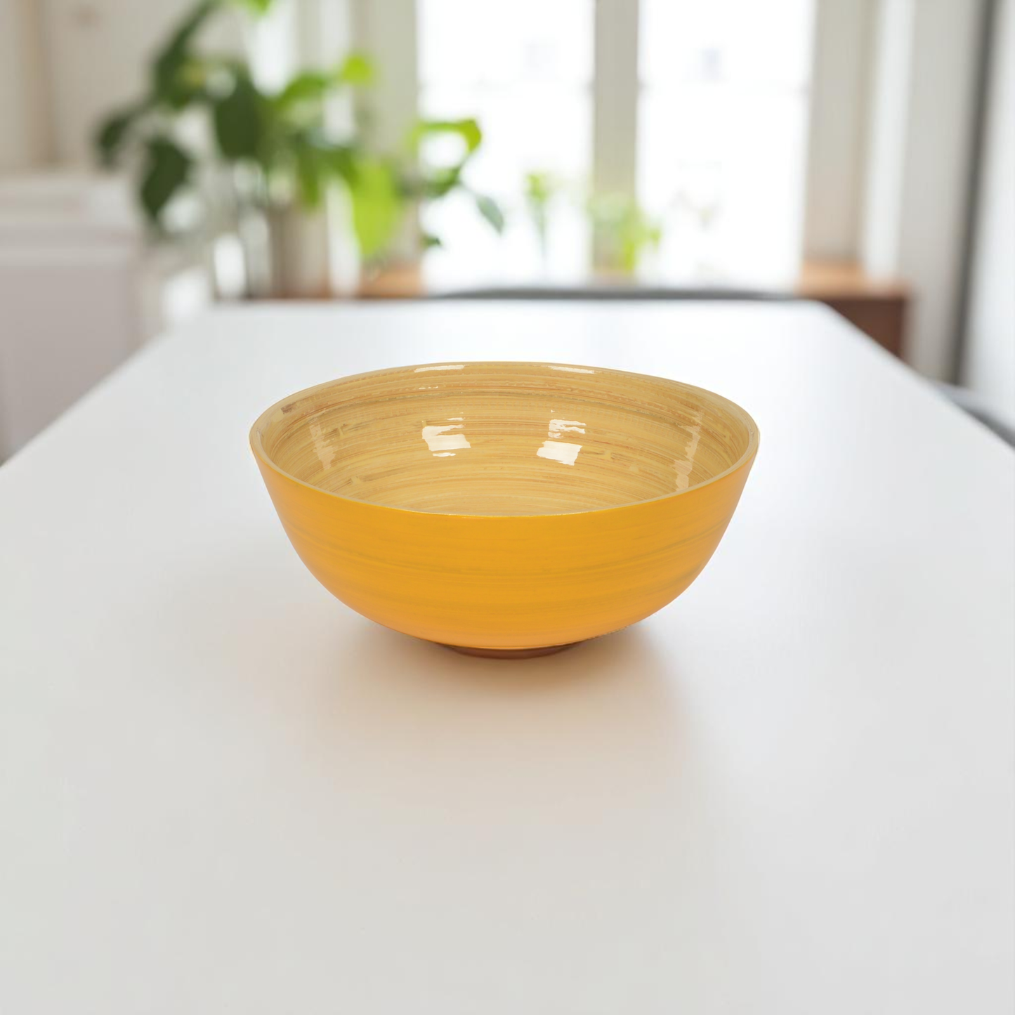Bamboo Salad Bowl: White