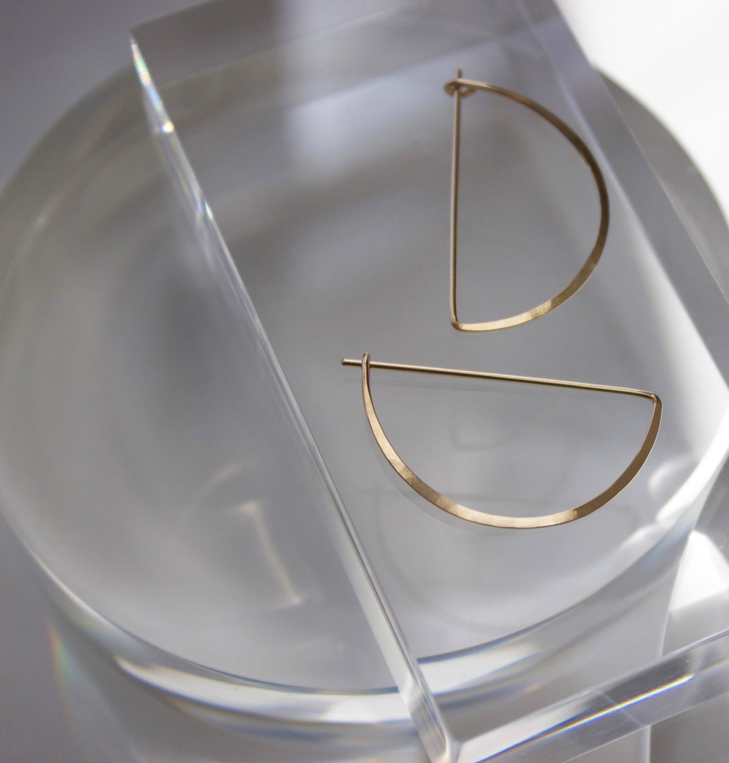 Crescent Earrings: Sterling Silver