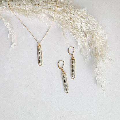 Lyric | Gold Filled Drop Earrings | Pyrite