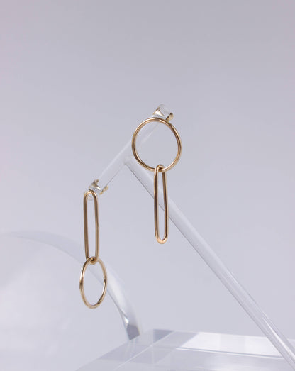 Mirror Link Earrings 14K Gold Fill