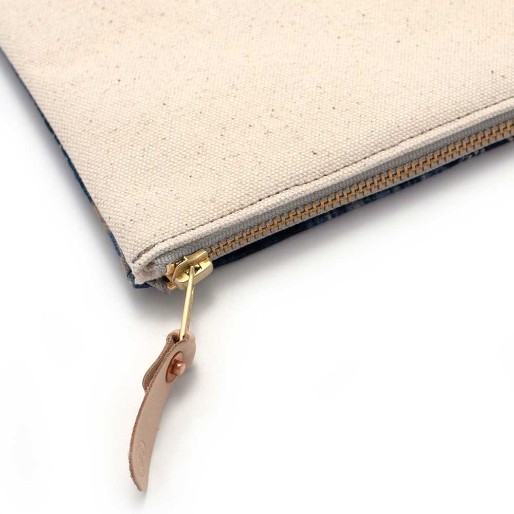 Japanese Patchwork Print Zipper Pouch