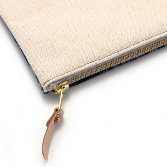 Japanese Patchwork Print Zipper Pouch