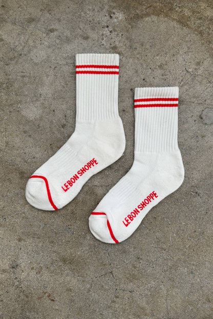 Boyfriend Socks: Parchment