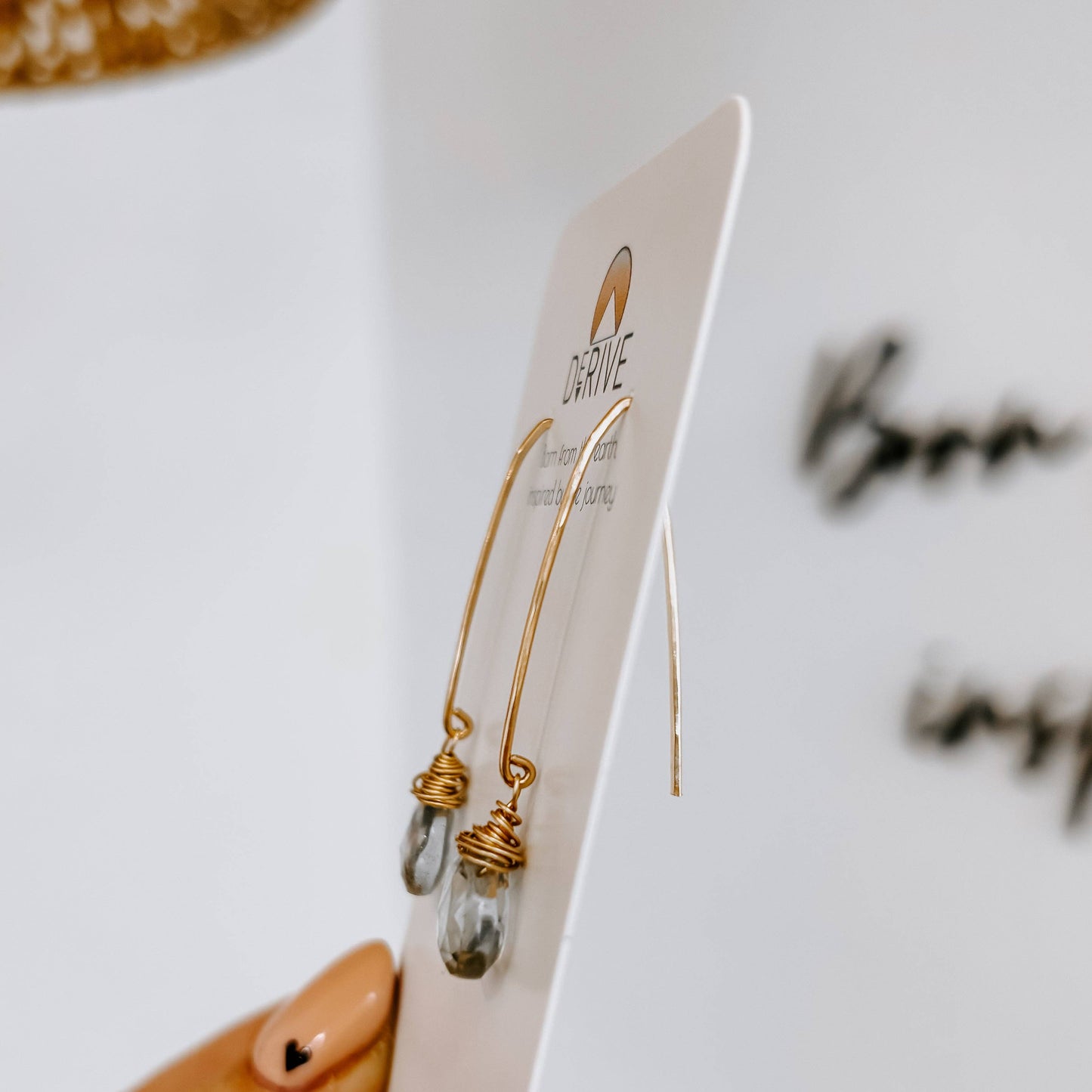 Mystic Green Amethyst Threader Earrings: 14k Gold Fill