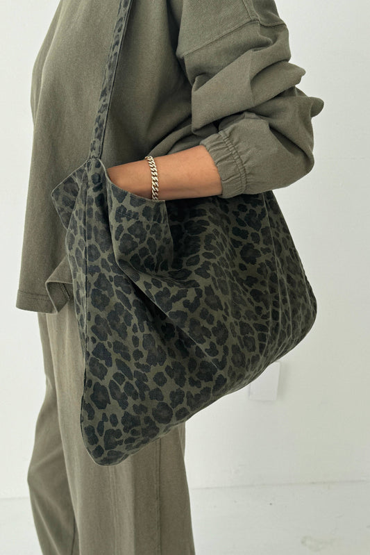 Fern Leopard Tote Bag
