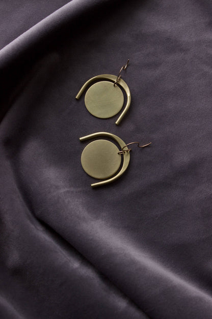 Large Thera Earrings Brass/GF EarWire