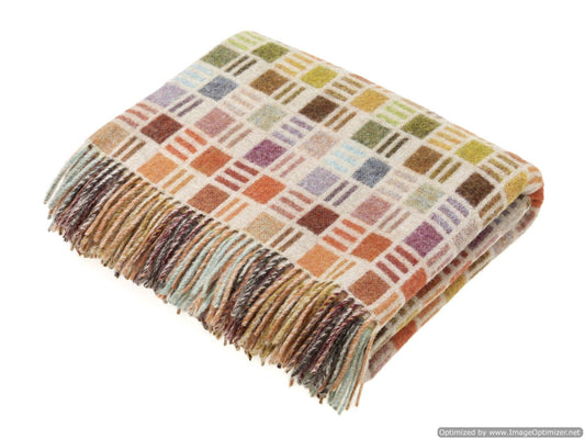 Contemporary Tile Merino Lambswool Throw