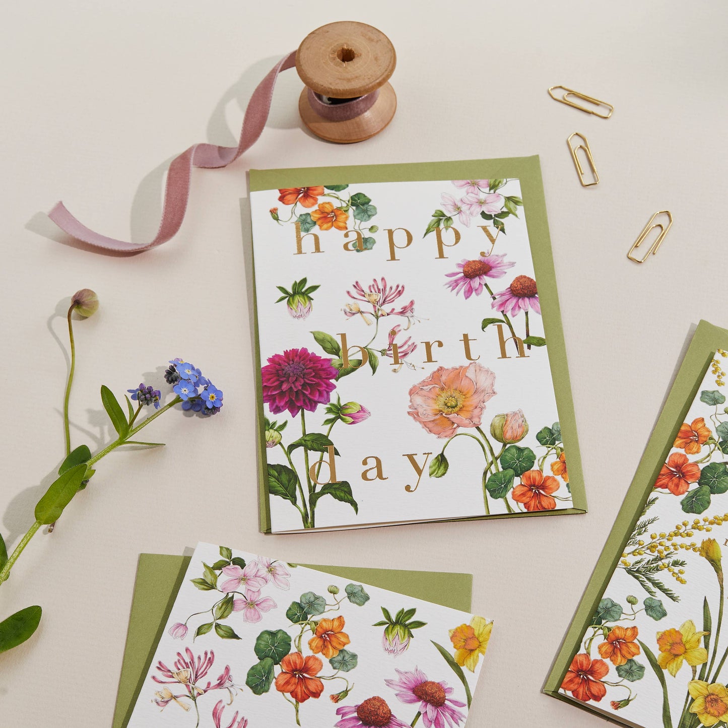 Catherine Lewis Design - Bountiful Blooms - Happy Birthday - Card