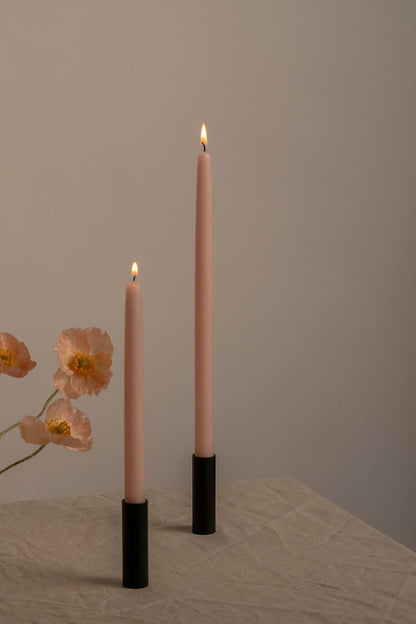 100% Beeswax Taper Candles | Pink Rose: 10 Inches