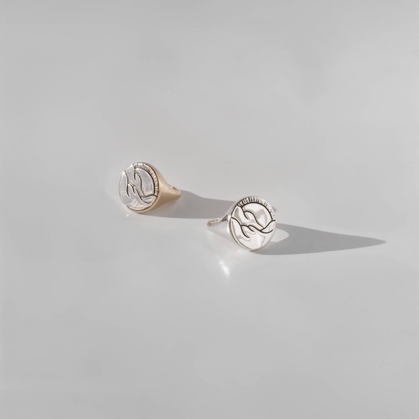 Silver Lining Circle Signet Ring