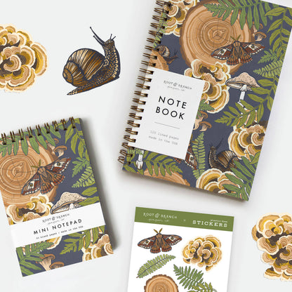 Root & Branch Paper Co. - Mushroom Grove Mini Spiral Notepad