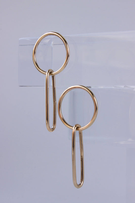 Circle Link Earrings: Sterling Silver