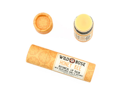 Wild Rose Herbs - Honey Bee - Natural Lip Balm: 12-Pack Display Box
