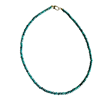 Market and King - Dainty Candy Gemstone Necklace: Aqua Jade