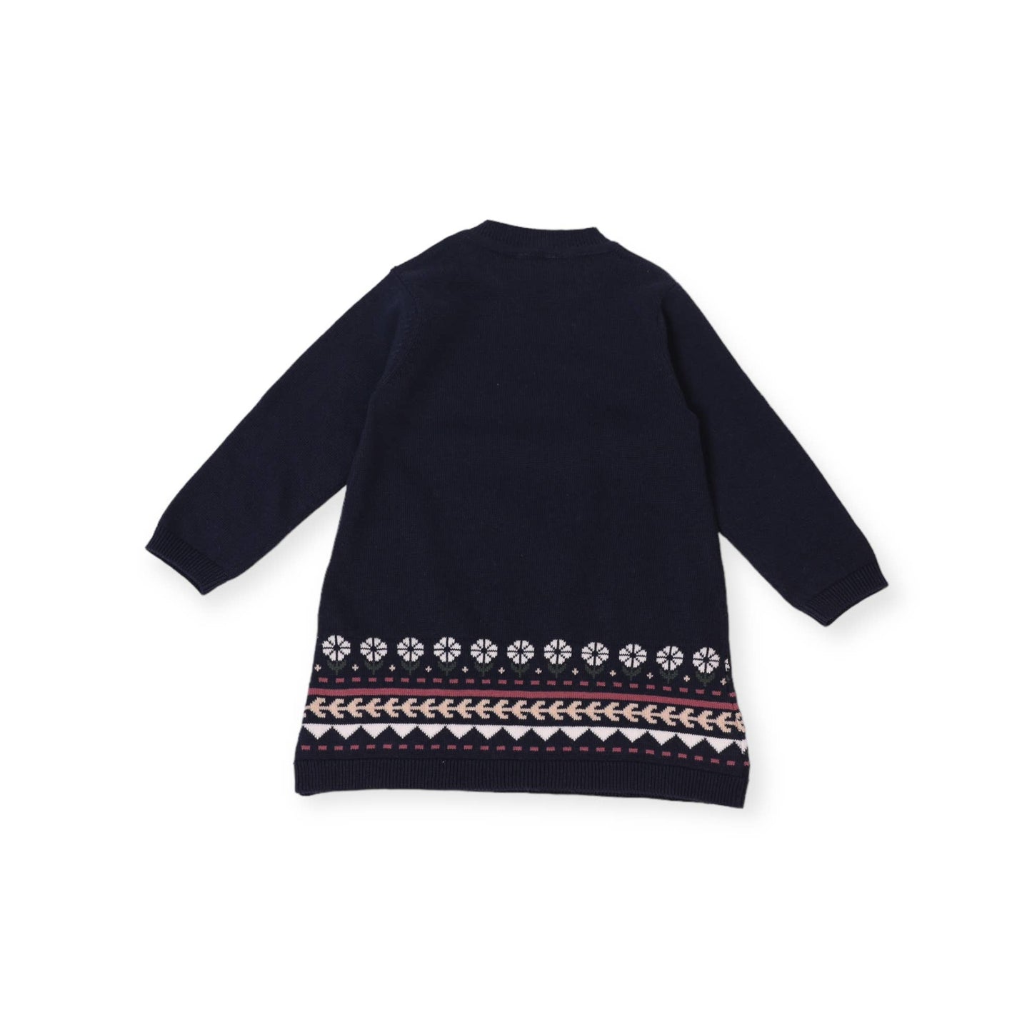 Fair Isle Knit Dress : Navy Blue / 6-12M