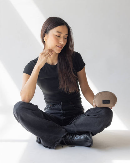 Pochi Merino Wool Small Pouch Cumin