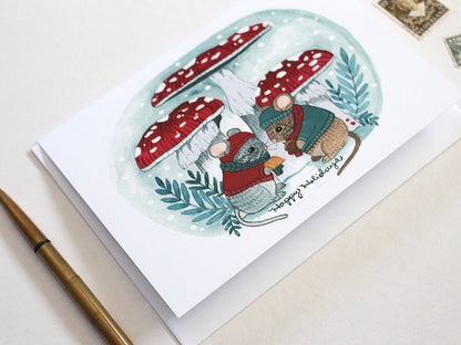 michele maule - Holiday Card - Holiday Mice
