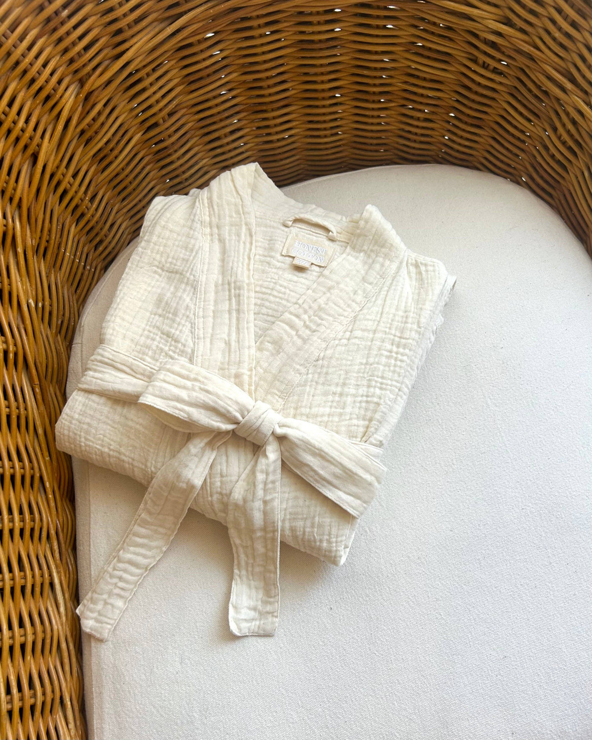 Cotton Robe: Cream / One Size