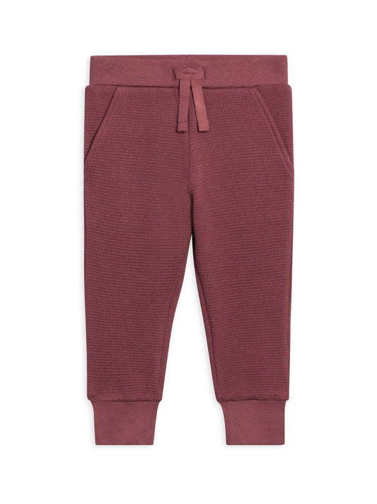 Nelson Waffle Knit Jogger - Mulberry