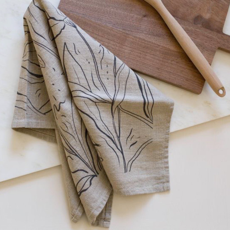 Iris Linen Tea Towel