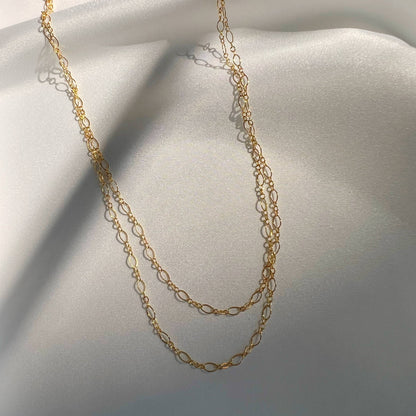 Amour Layering Chain Gold Filled Necklace